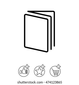 Web line icon. Open book