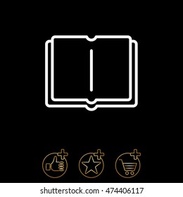 Web line icon. Open book