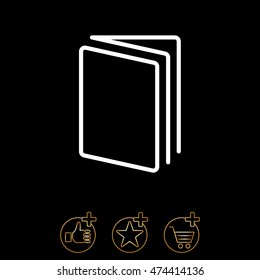 Web line icon. Open book