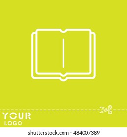 Web line icon. Open book