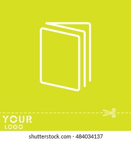 Web line icon. Open book