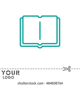 Web line icon. Open book