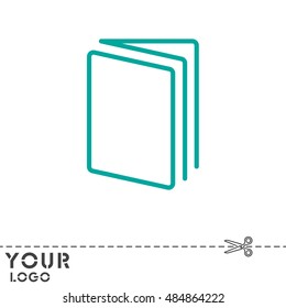 Web line icon. Open book
