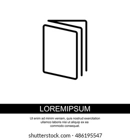 Web line icon. Open book
