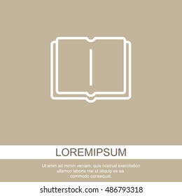 Web line icon. Open book