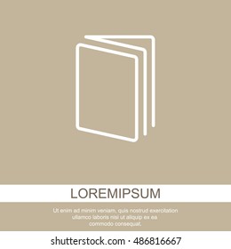 Web line icon. Open book
