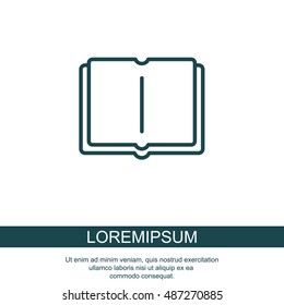 Web line icon. Open book