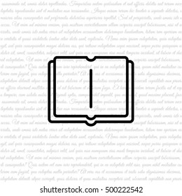 Web line icon. Open book