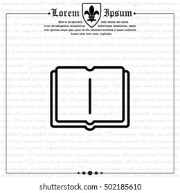 Web line icon. Open book