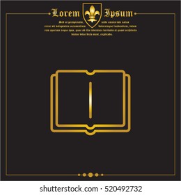 Web line icon. Open book
