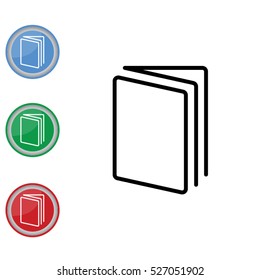 Web line icon. Open book