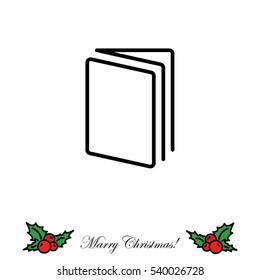 Web line icon. Open book