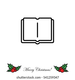 Web line icon. Open book
