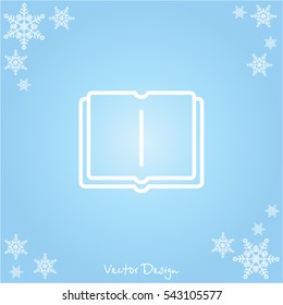 Web line icon. Open book