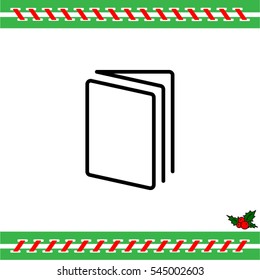 Web line icon. Open book