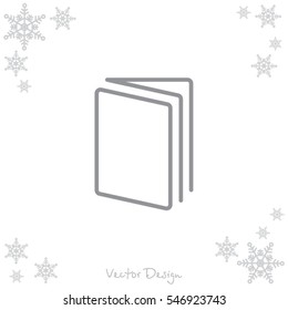 Web line icon. Open book