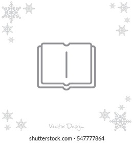 Web line icon. Open book