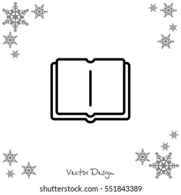 Web line icon. Open book