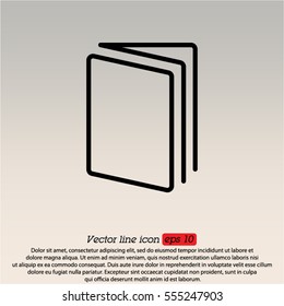 Web line icon. Open book