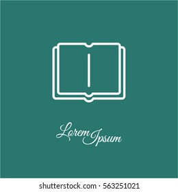 Web line icon. Open book