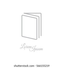 Web line icon. Open book