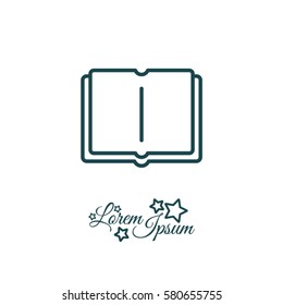Web line icon. Open book