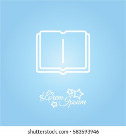 Web line icon. Open book