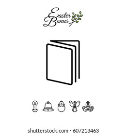 Web line icon. Open book