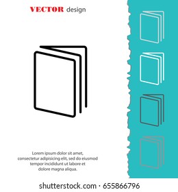 Web line icon. Open book