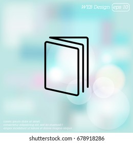 Web line icon. Open book
