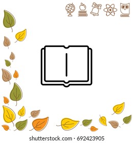 Web line icon. Open book