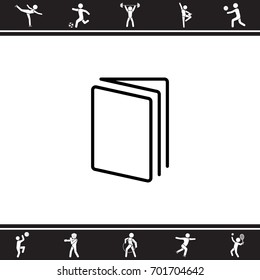 Web line icon. Open book