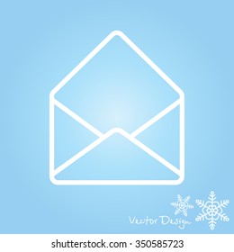 Web line icon. Open envelope