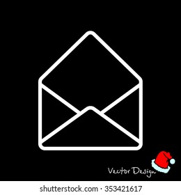 Web line icon. Open envelope