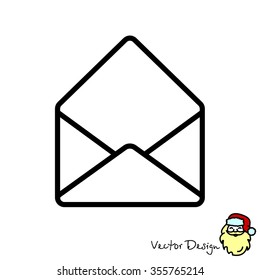 Web line icon. Open envelope