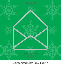 Web line icon. Open envelope