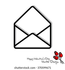 Web line icon. Open envelope