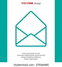 Web line icon. Open envelope