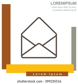 Web line icon. Open envelope