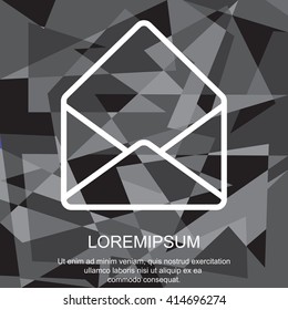 Web line icon. Open envelope