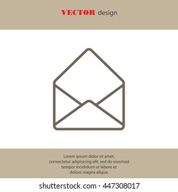 Web line icon. Open envelope