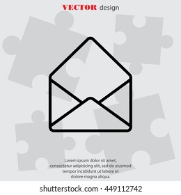 Web line icon. Open envelope