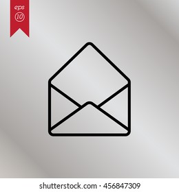 Web line icon. Open envelope