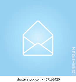 Web line icon. Open envelope