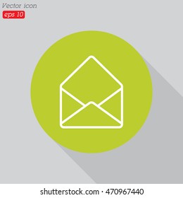 Web line icon. Open envelope