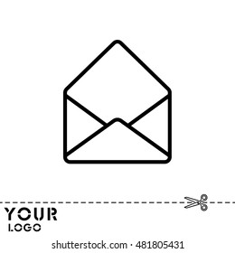 Web line icon. Open envelope