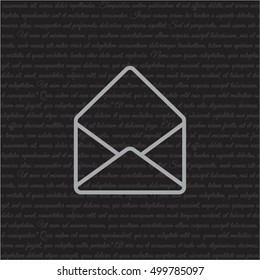 Web line icon. Open envelope