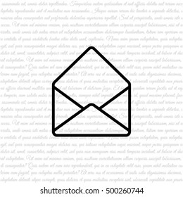 Web line icon. Open envelope