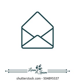 Web line icon. Open envelope