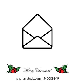 Web line icon. Open envelope